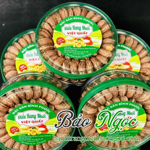 ĐIỀU RANG MUỐI VIỆT QUỐC NHAN XANH /hỗp 500g